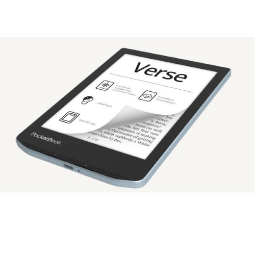 PocketBook Verse - eBook reader - Linux 3.10.65 - 8 GB - 6" 16 livelli di grigio (4-bit) E Ink Carta (758 x 1024) - touchscreen - slot microSD - Wi-Fi - blu vivace